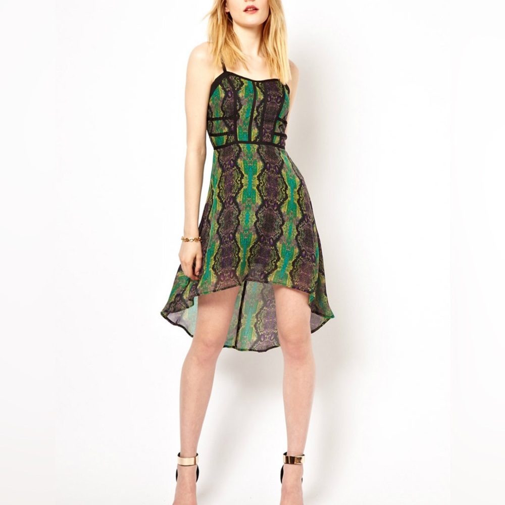 XS Silk Reptile Bustier Dress